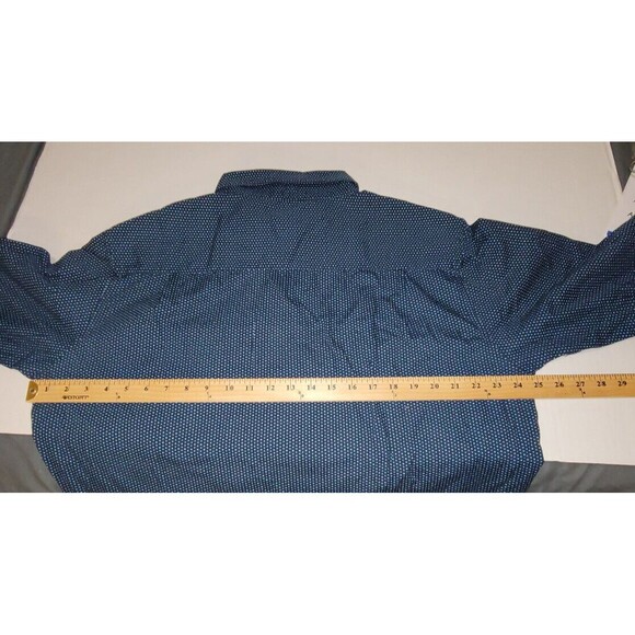 Beverly Hills Polo Club Button Up Shirt Mens XL Blue Pattern Long Sleeve - Picture 6 of 15